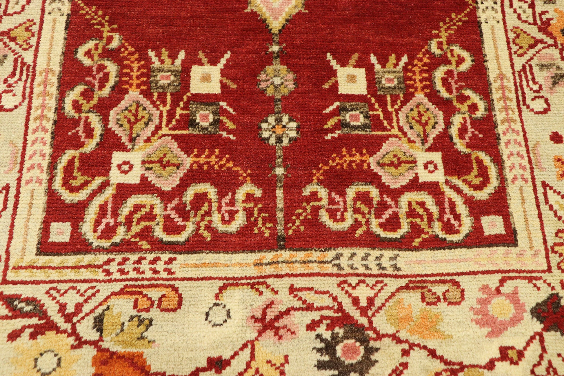 3 x 7 Vintage Turkish Oushak Rug 50104