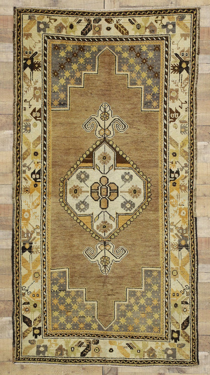 4 x 7 Vintage Turkish Oushak Rug 50105