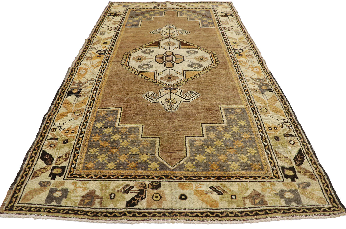 4 x 7 Vintage Turkish Oushak Rug 50105