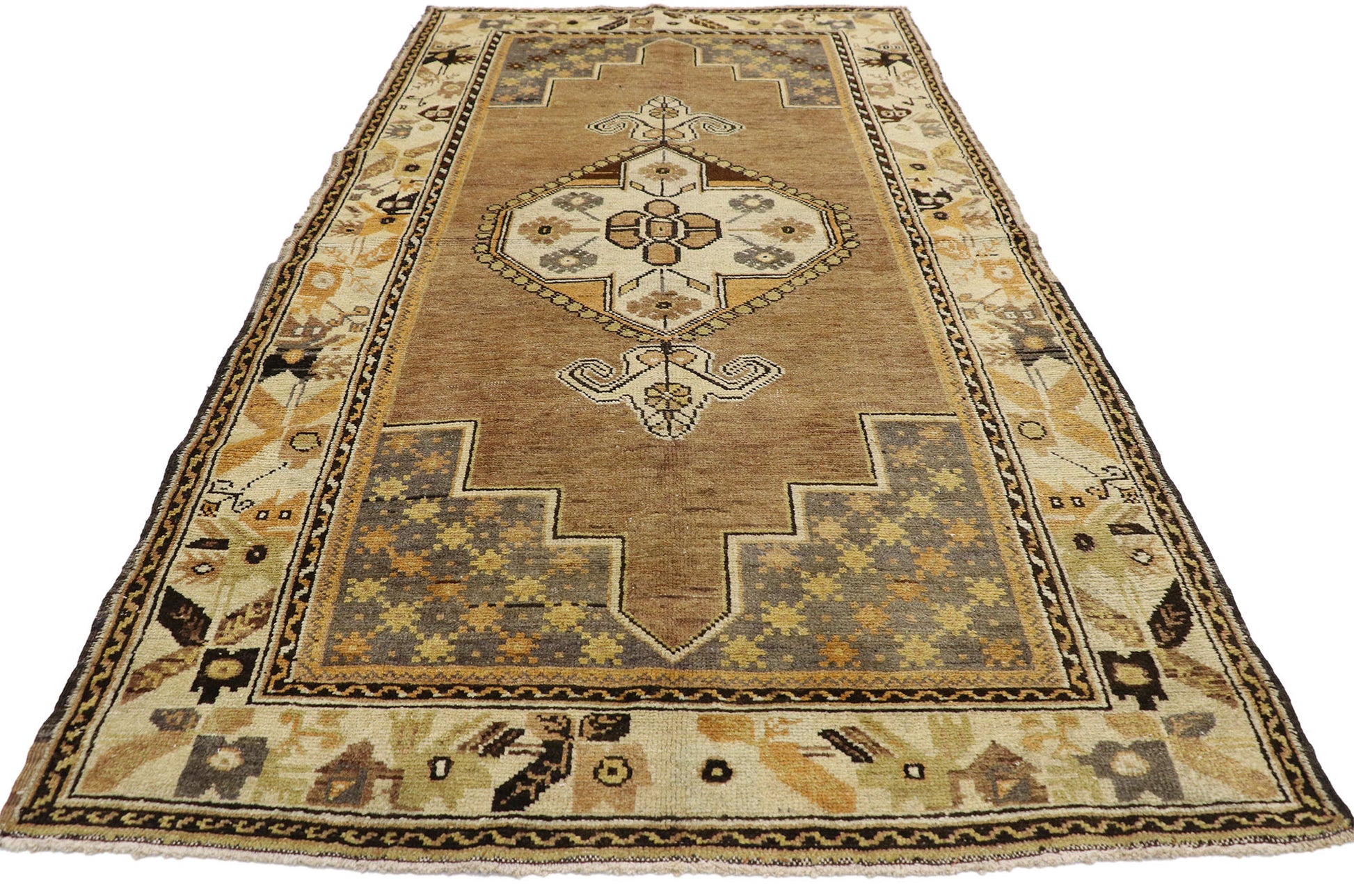 4 x 7 Vintage Turkish Oushak Rug 50105