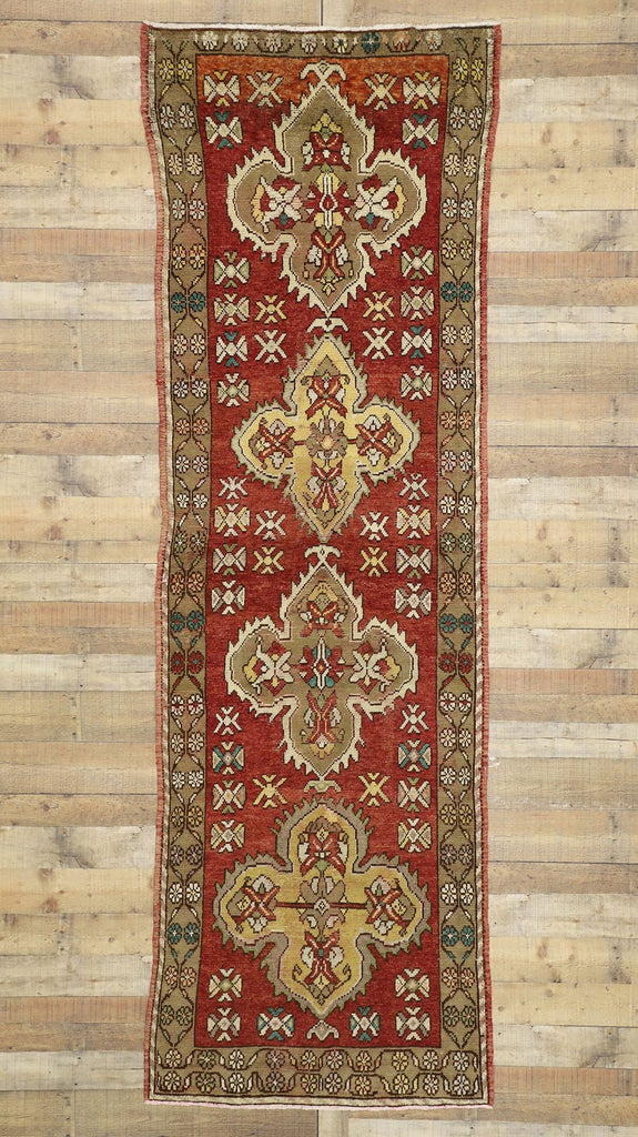 3 x 11 Vintage Turkish Oushak Rug 50106