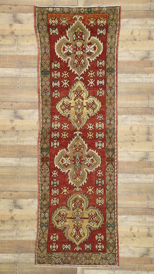 3 x 11 Vintage Turkish Oushak Rug 50106