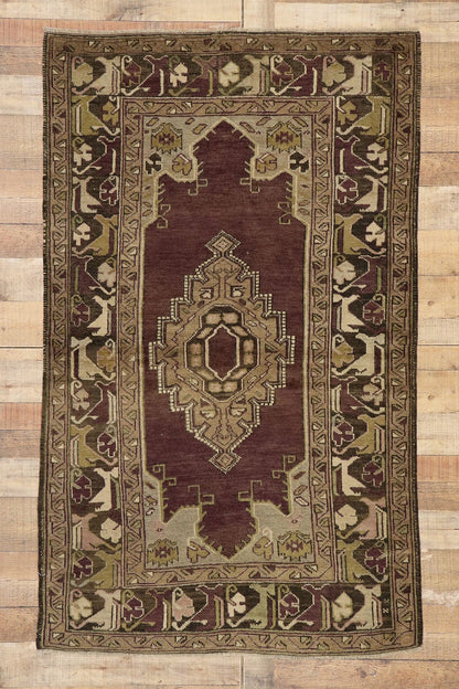 4 x 6 Vintage Turkish Oushak Rug 50112