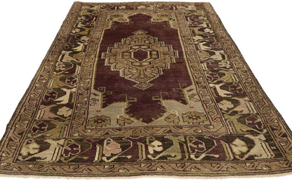 4 x 6 Vintage Turkish Oushak Rug 50112