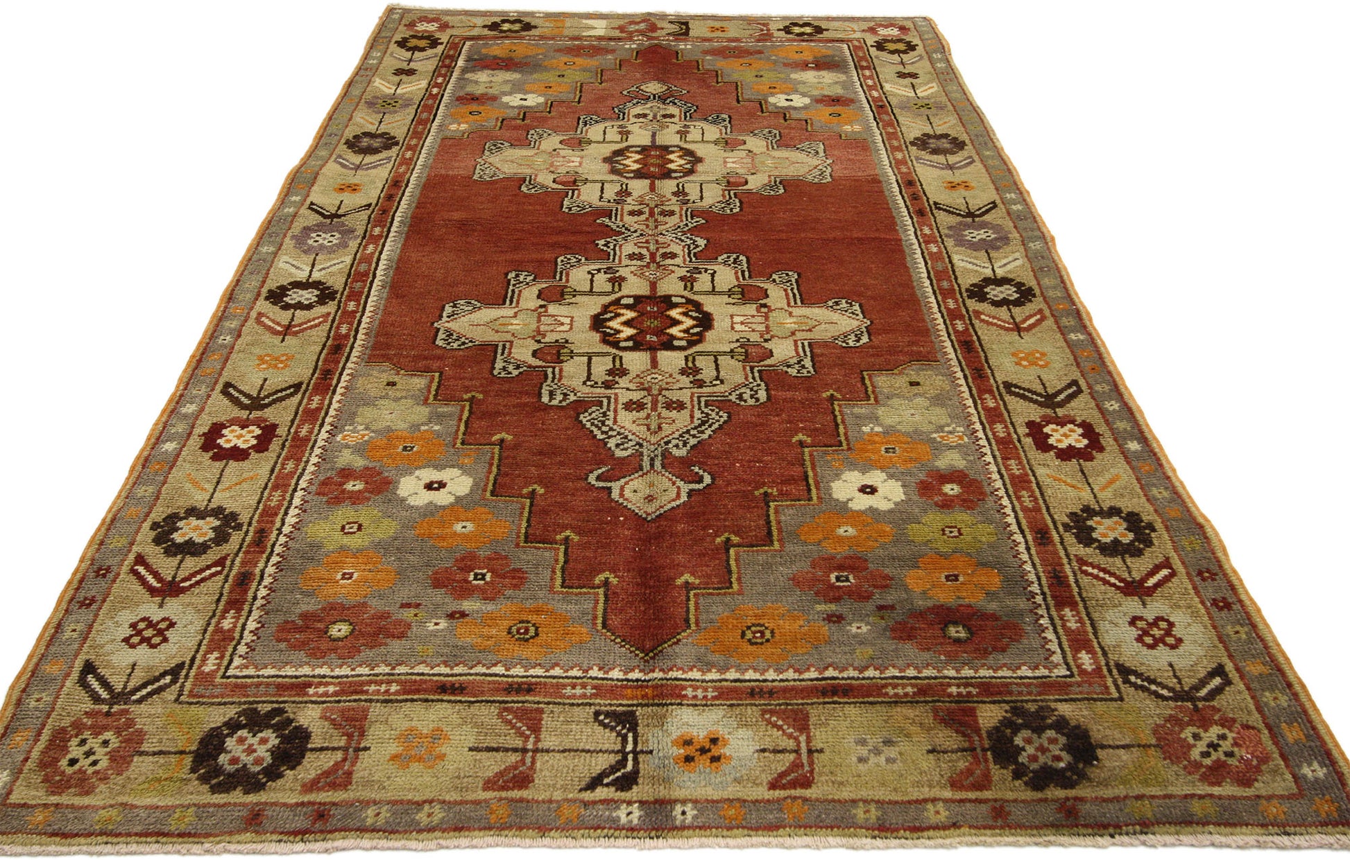 4 x 7 Vintage Oushak Rug 50122