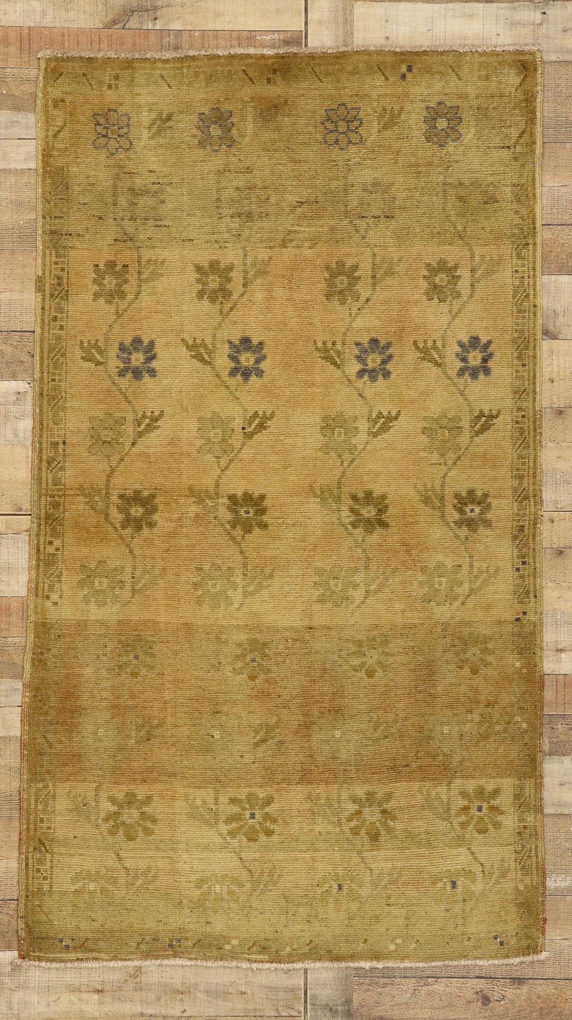 3 x 6 Vintage Turkish Oushak Rug 50128