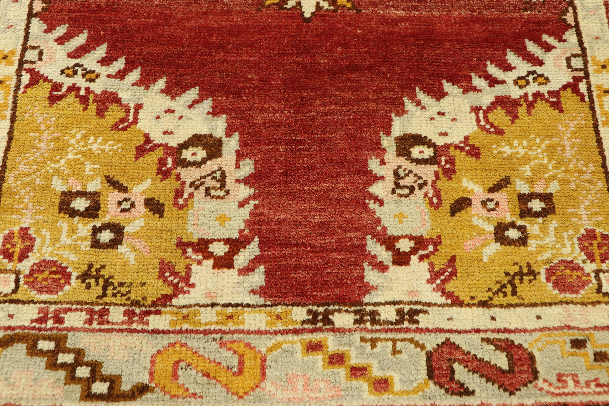 3 x 7 Vintage Turkish Oushak Rug 50129