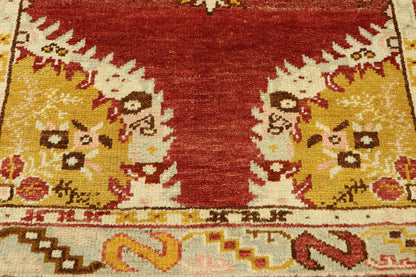 3 x 7 Vintage Turkish Oushak Rug 50129