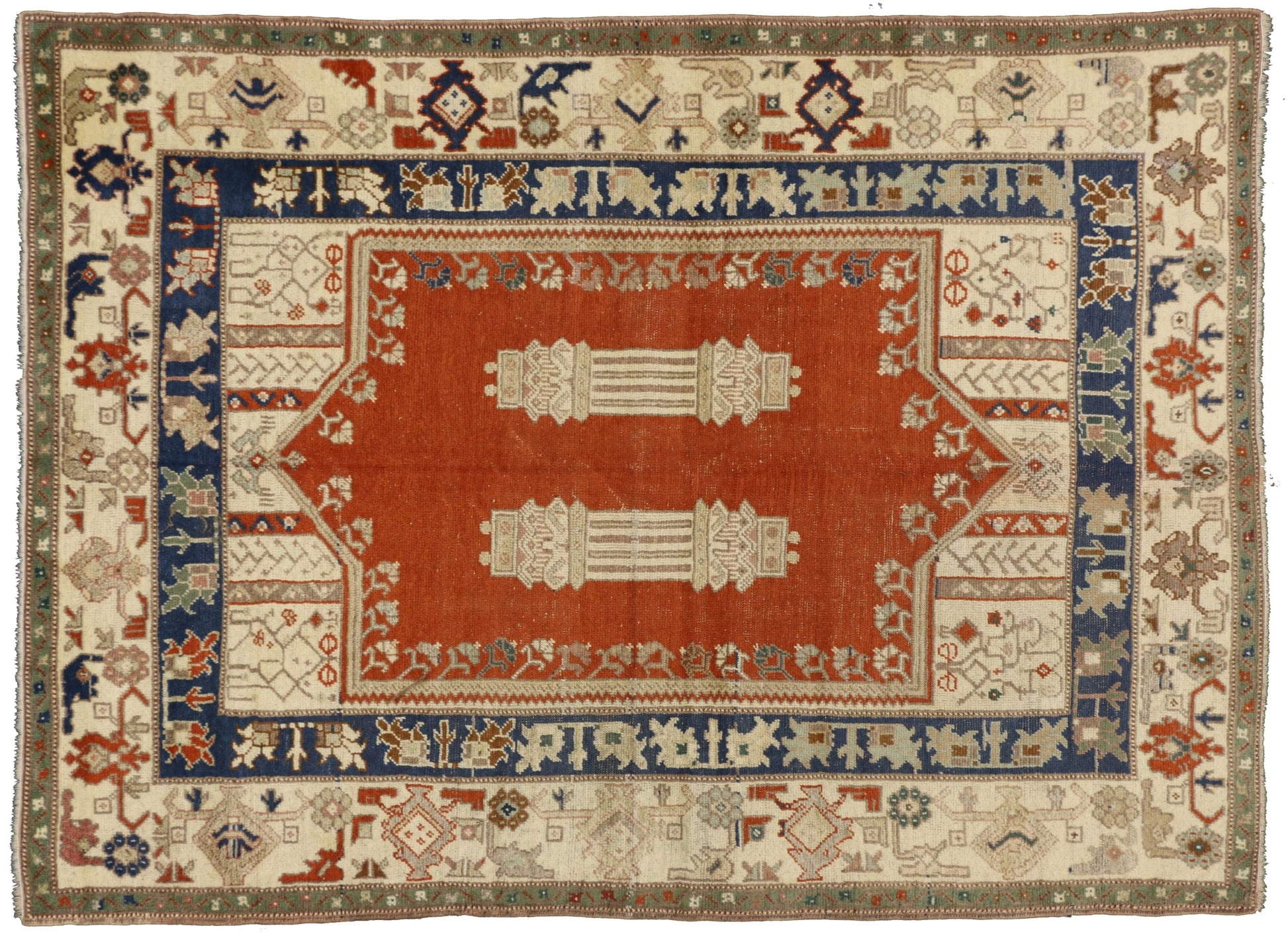 5 x 7 Vintage Oushak Rug 50133