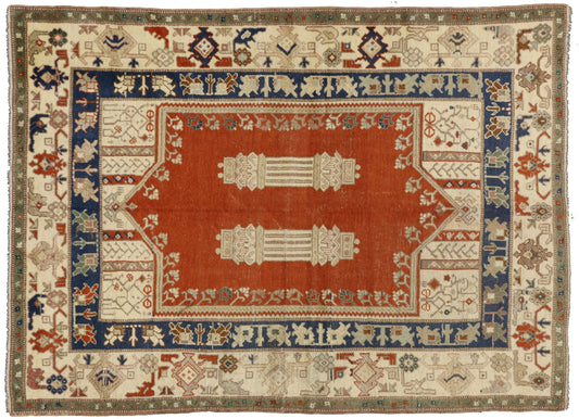 5 x 7 Vintage Oushak Rug 50133