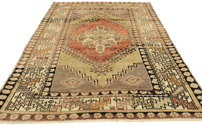 4 x 6 Vintage Turkish Oushak Rug 50161