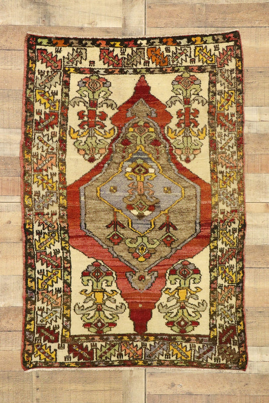 3 x 5 Vintage Turkish Oushak Rug 50163