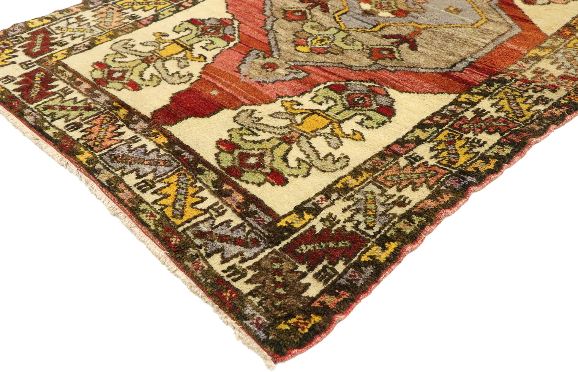 3 x 5 Vintage Turkish Oushak Rug 50163
