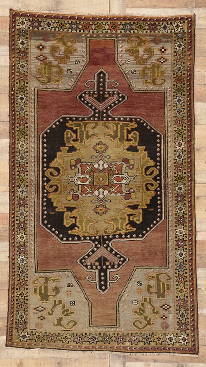 4 x 6 Vintage Turkish Oushak Rug 50164