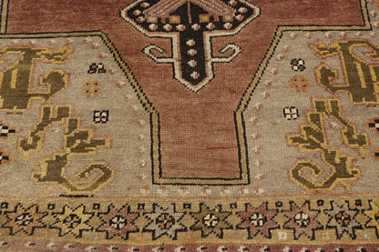 4 x 6 Vintage Turkish Oushak Rug 50164