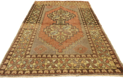 4 x 6 Vintage Turkish Oushak Rug 50172
