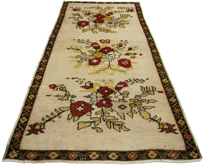3 x 7 Vintage Turkish Oushak Rug 50175