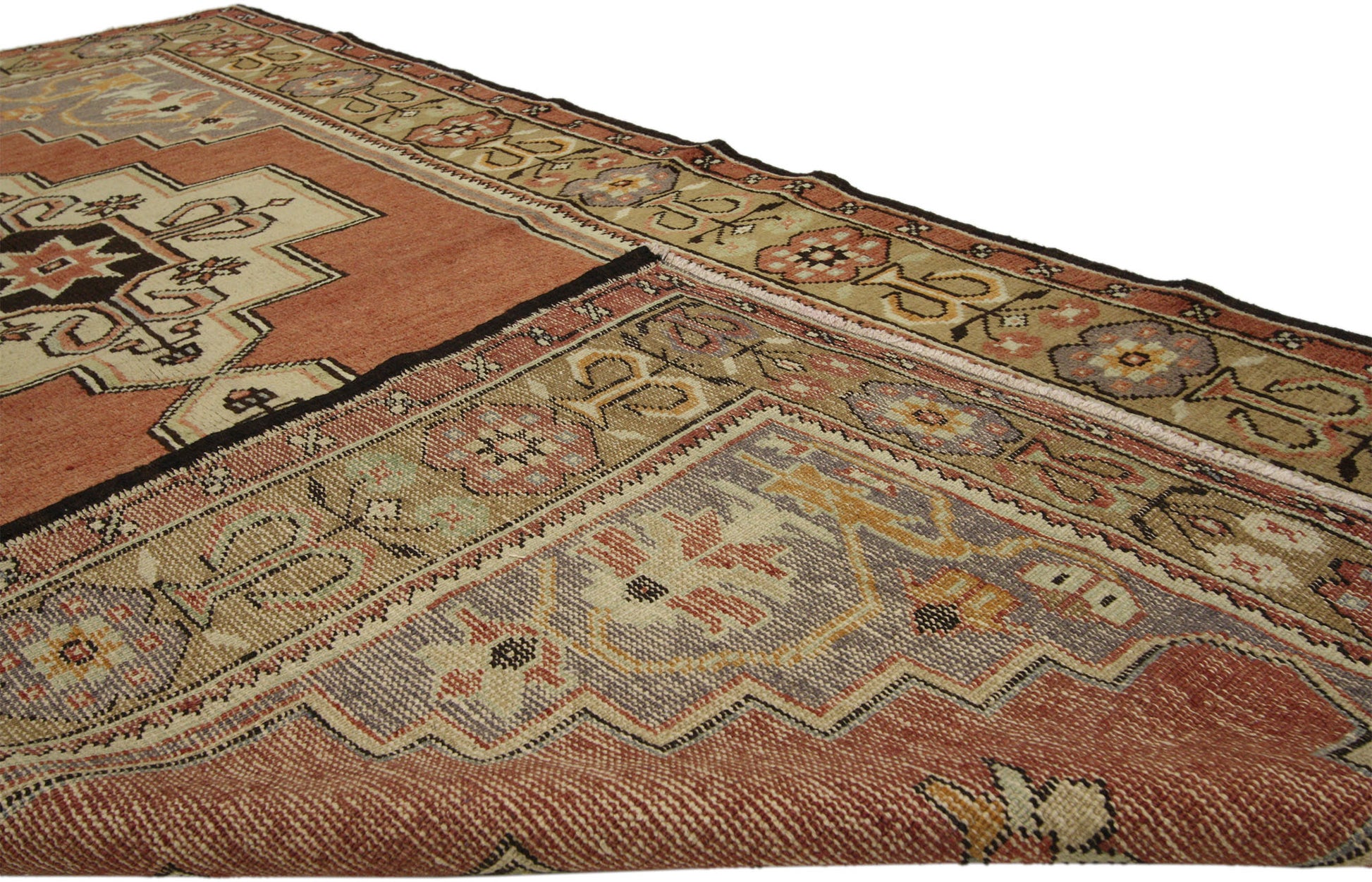 4 x 7 Vintage Turkish Oushak Rug 50177