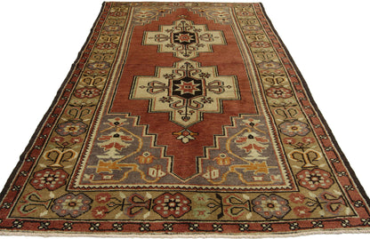 4 x 7 Vintage Turkish Oushak Rug 50177