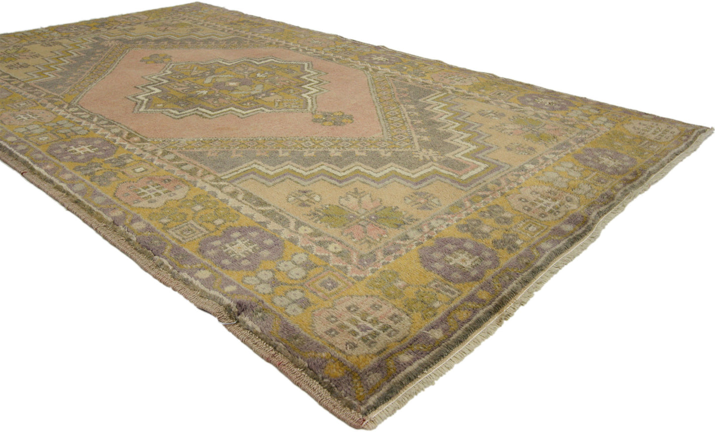 3 x 6 Vintage Turkish Oushak Rug 50192
