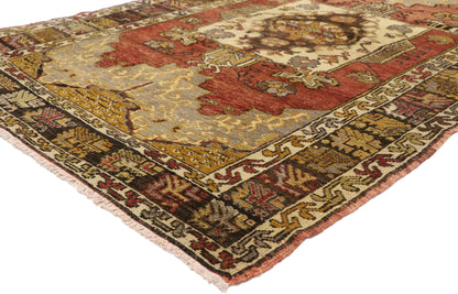 4 x 6 Vintage Turkish Oushak Rug 50194