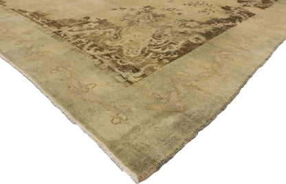 9 x 11 Vintage Turkish Oushak Rug 50213