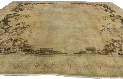 9 x 11 Vintage Turkish Oushak Rug 50213