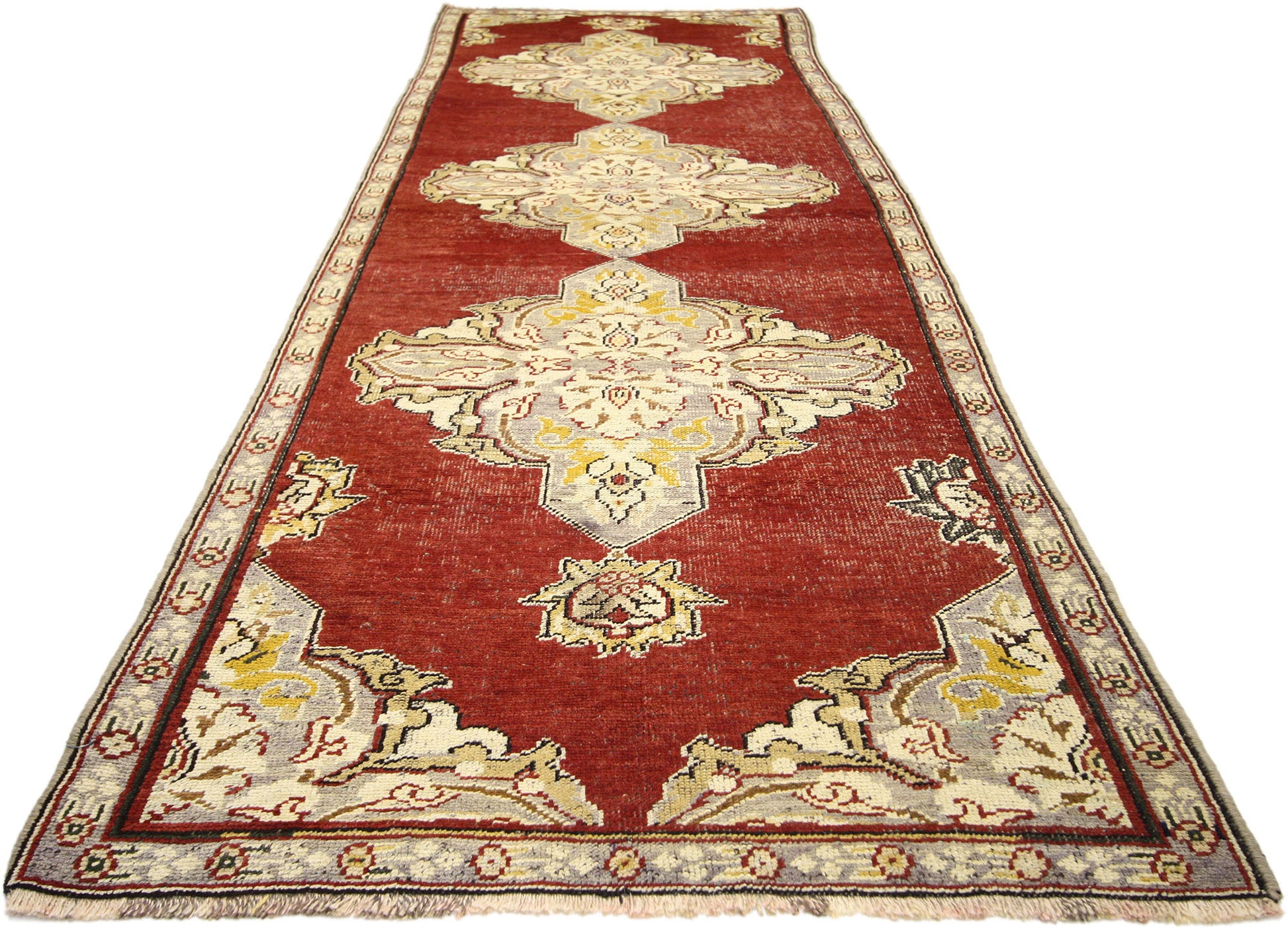 3 x 11 Vintage Turkish Oushak Rug 50227
