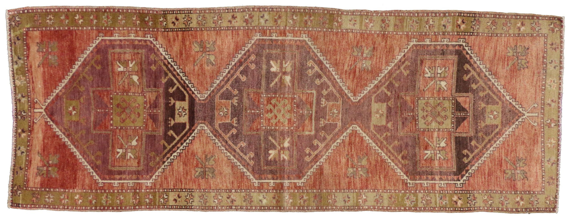 3 x 8 Vintage Oushak Rug 50236