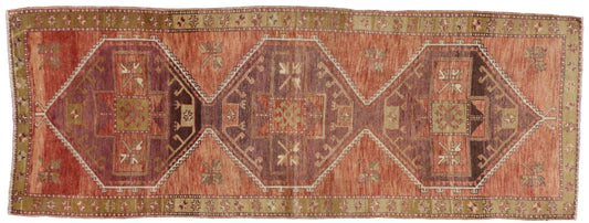 3 x 8 Vintage Oushak Rug 50236