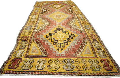 4 x 10 Vintage Turkish Oushak Runner 50238