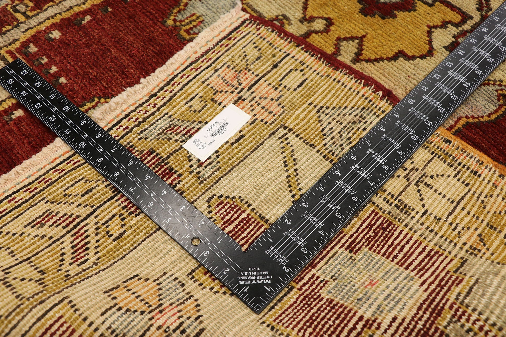 4 x 6 Vintage Red Turkish Oushak Rug 50241