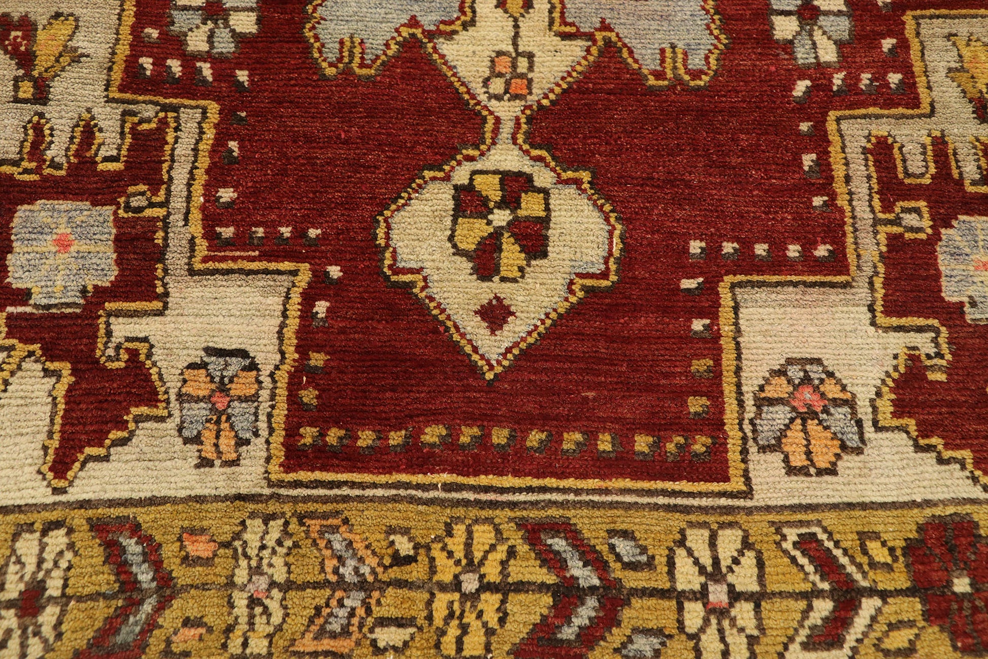 4 x 6 Vintage Red Turkish Oushak Rug 50241