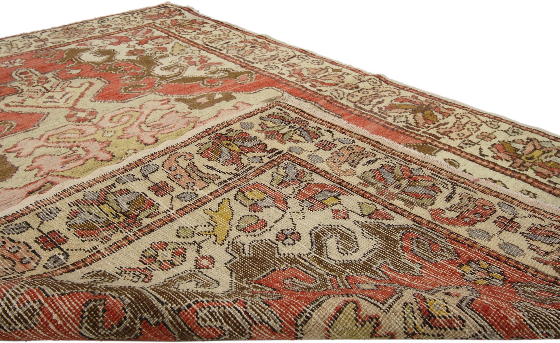 4 x 5 Vintage Oushak Rug 50249