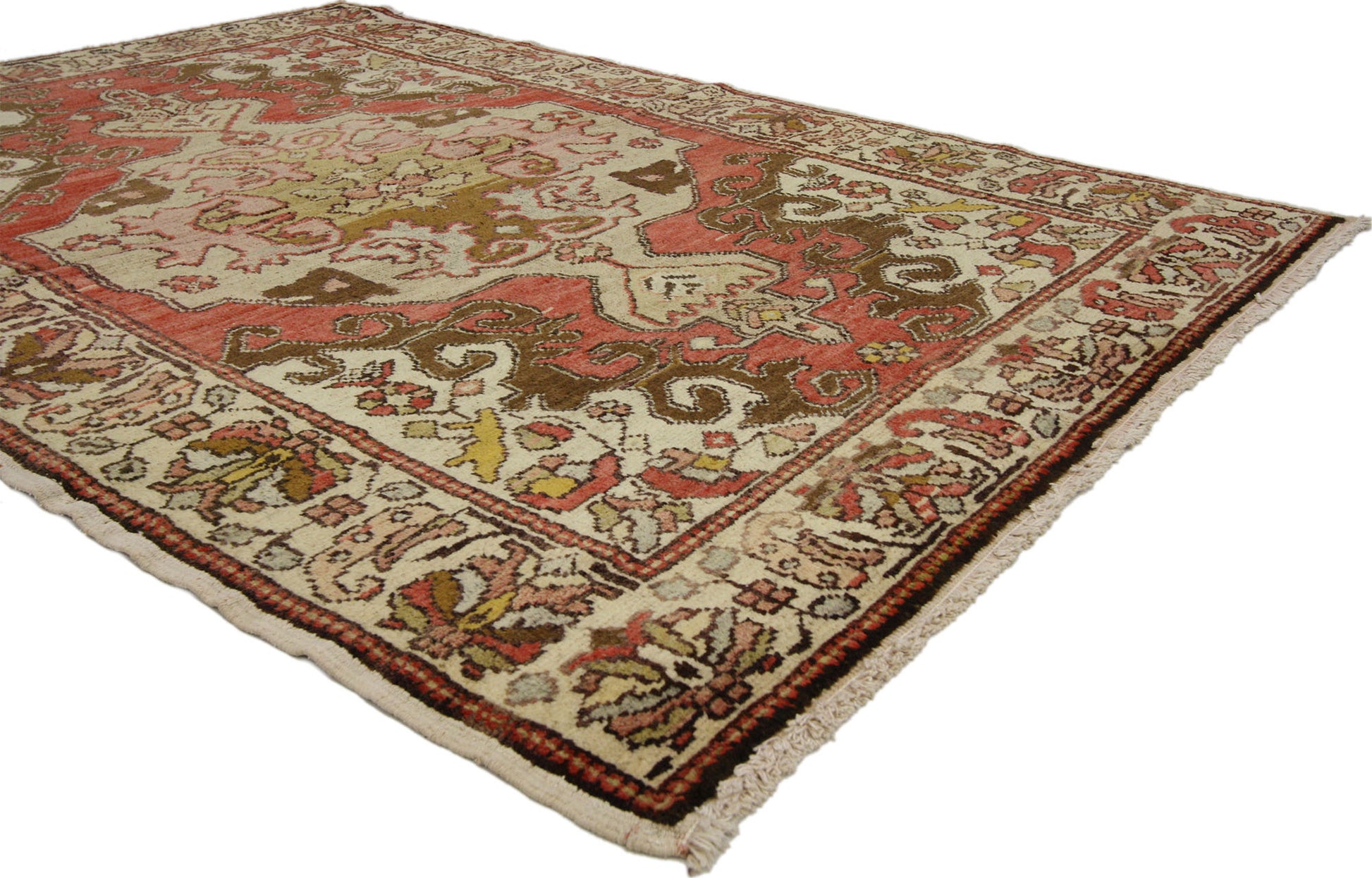 4 x 5 Vintage Oushak Rug 50249
