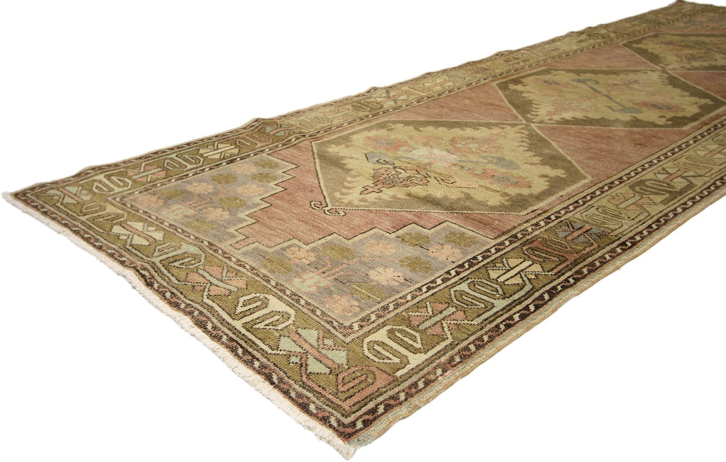 4 x 10 Vintage Oushak Rug 50267