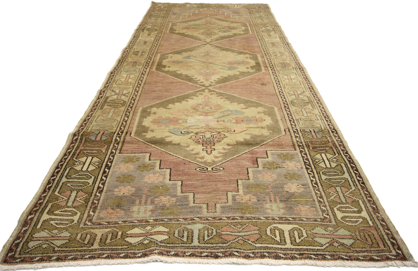 4 x 10 Vintage Oushak Rug 50267