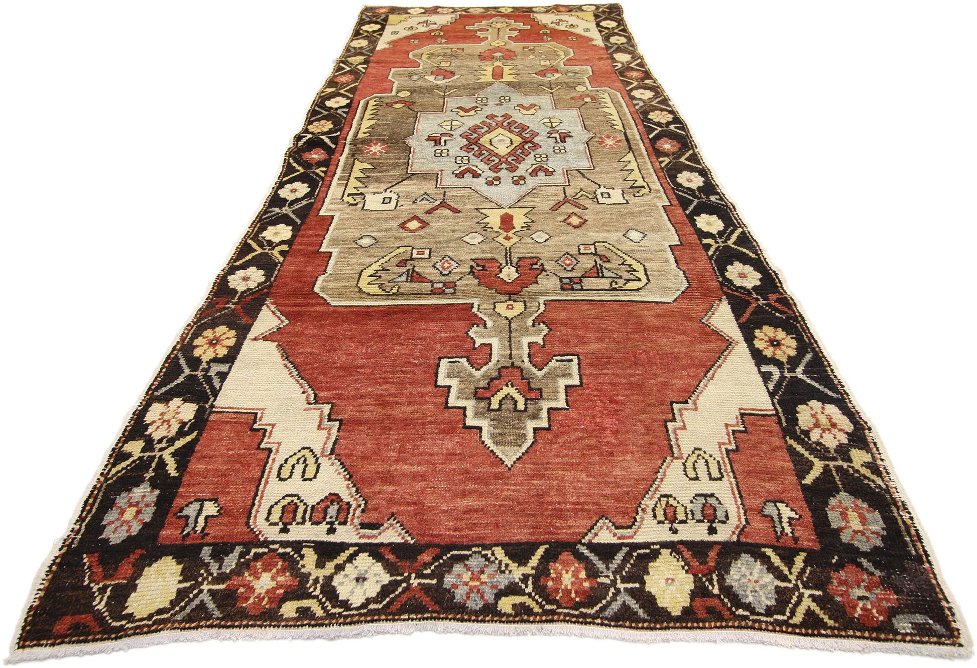 4 x 10 Antique Oushak Rug 50283