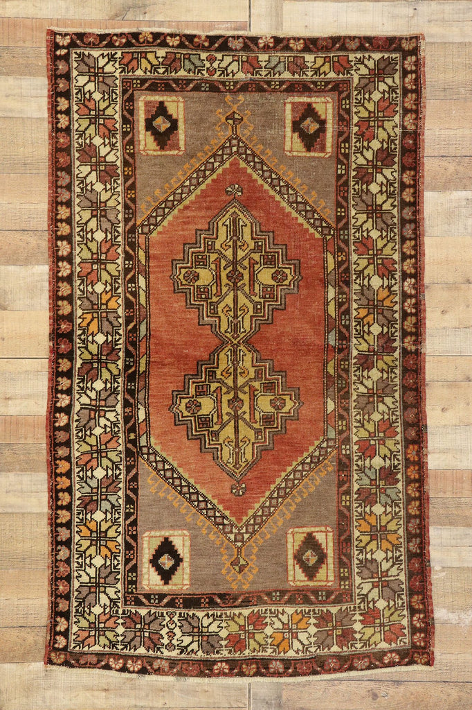 4 x 6 Vintage Turkish Oushak Rug 50289