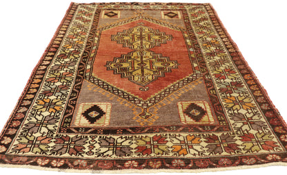 4 x 6 Vintage Turkish Oushak Rug 50289