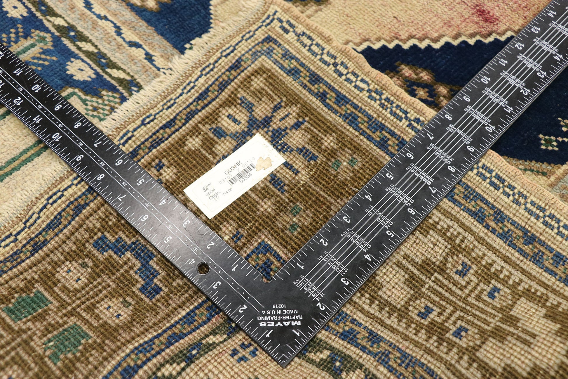 4 x 7 Vintage Turkish Oushak Rug 50304