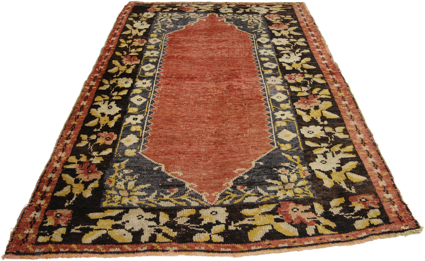 3 x 5 Vintage Turkish Oushak Rug 50309