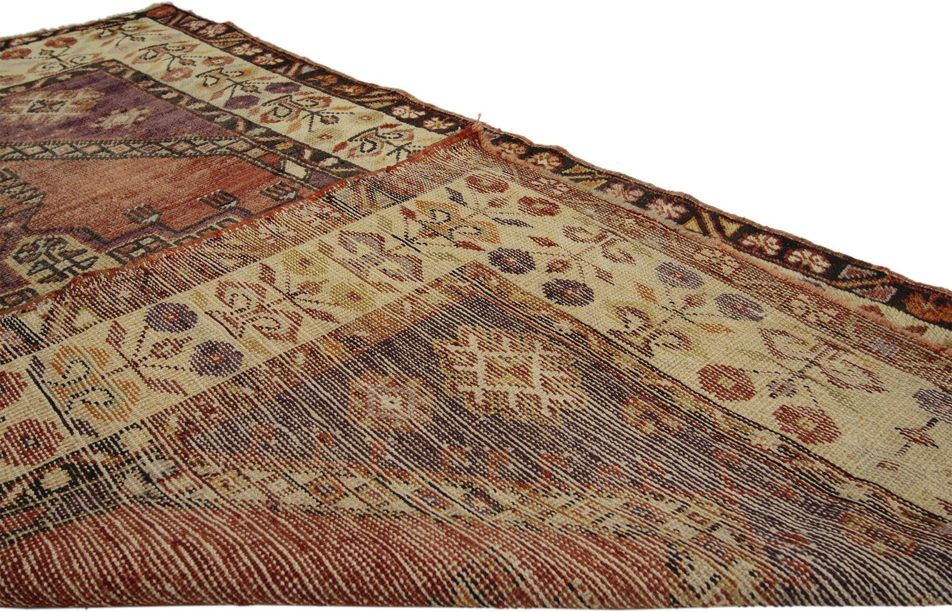 3 x 5 Vintage Turkish Oushak Rug 50314
