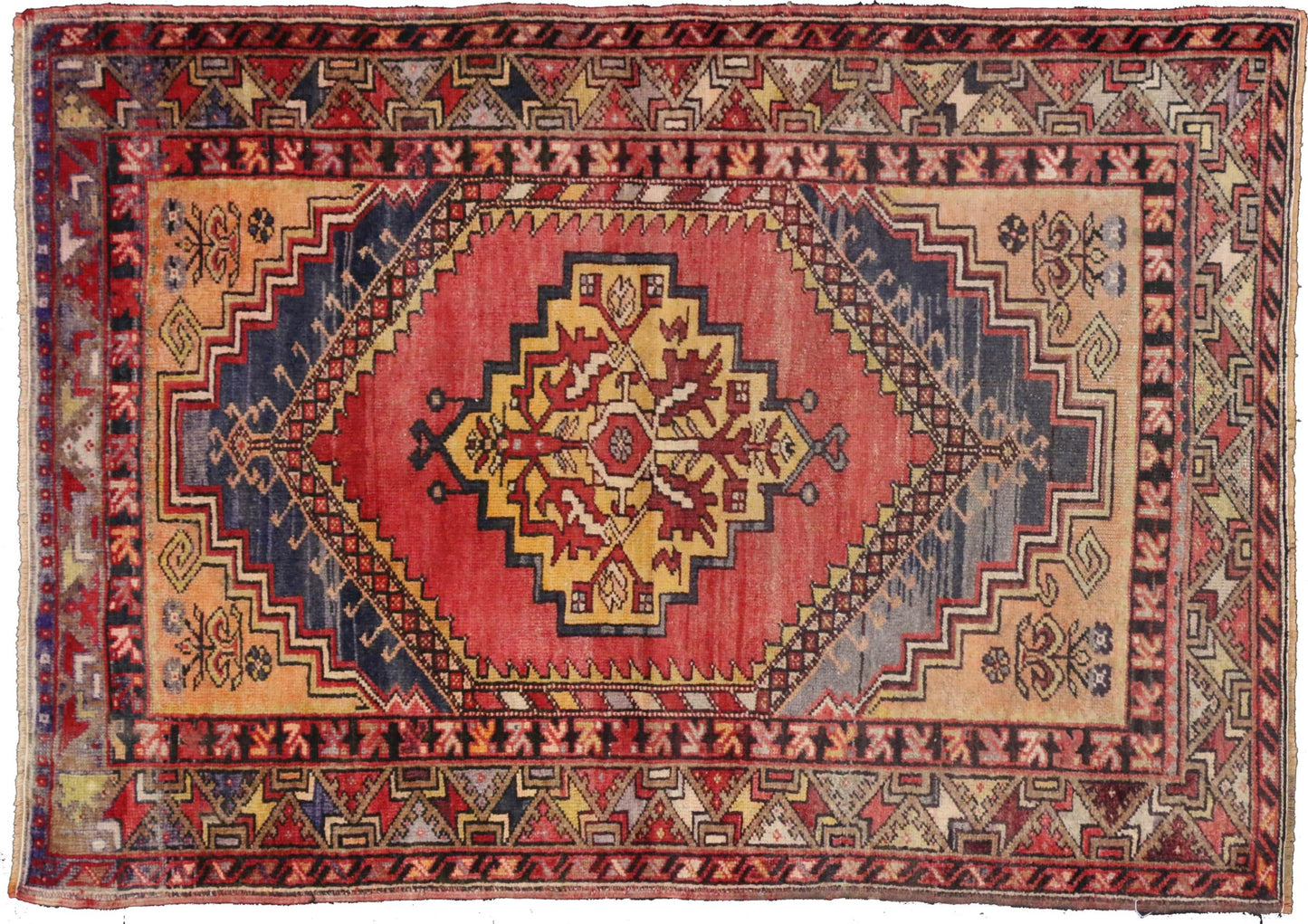 4 x 5 Vintage Turkish Oushak Rug 50329