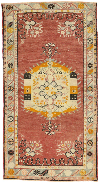 3 x 6 Vintage Turkish Oushak Rug 50338