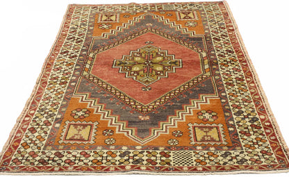 4 x 6 Vintage Turkish Oushak Rug 50339