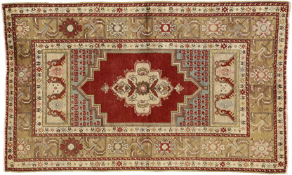 4 x 6 Vintage Turkish Oushak Rug 50343