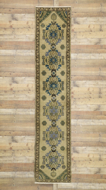 2 x 11 Vintage Turkish Oushak Runner 50345