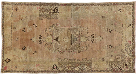 5 x 9 Vintage Turkish Oushak Rug 50346