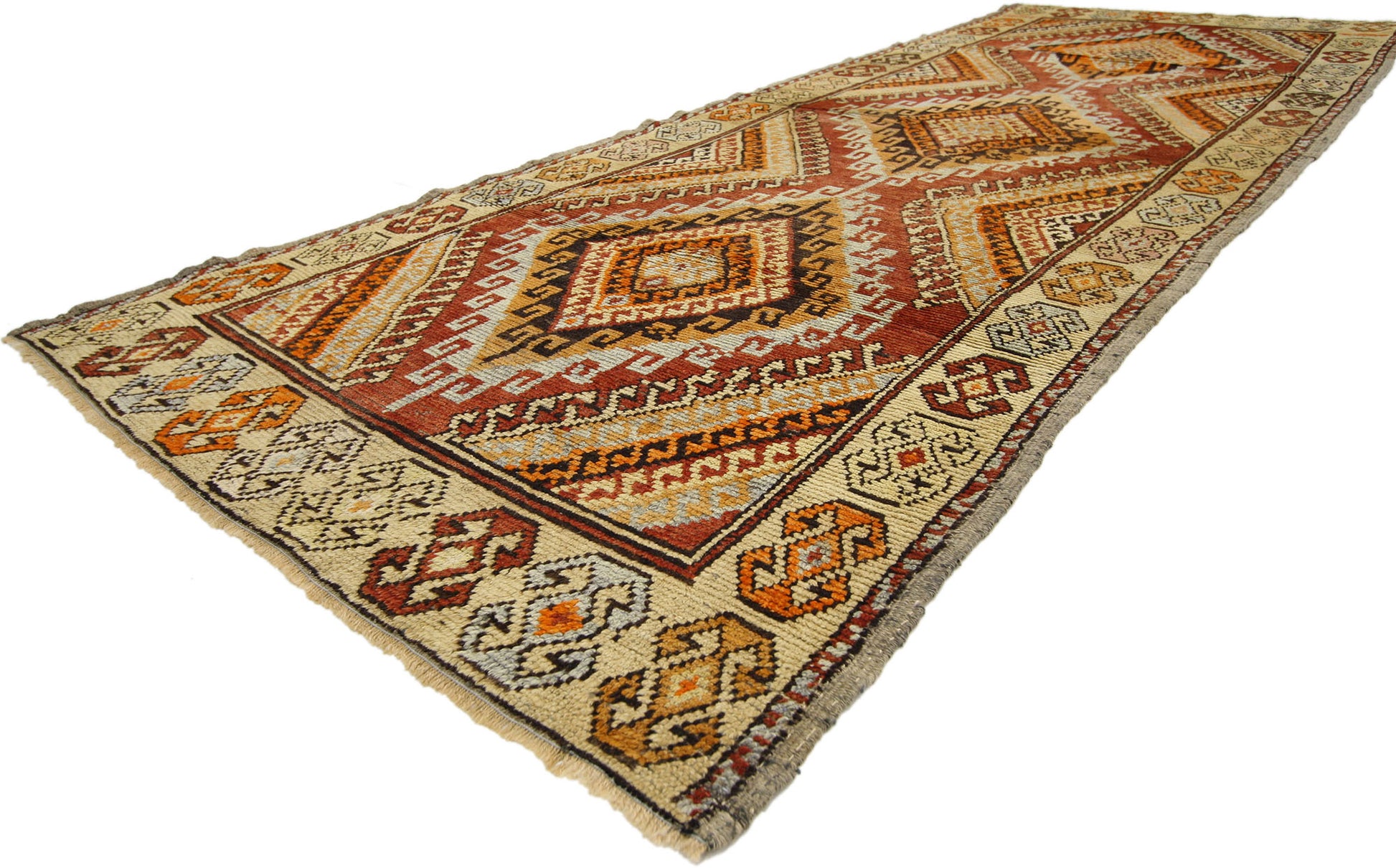 4 x 10 Antique Turkish Oushak Rug 50358